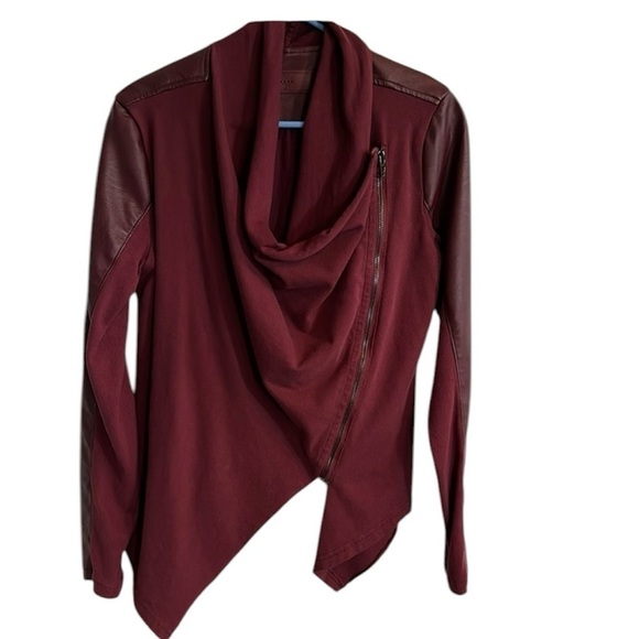 Blank NYC womens Size M Sunny Days Moto Jacket faux leather asymmetrical zip - Picture 1 of 9